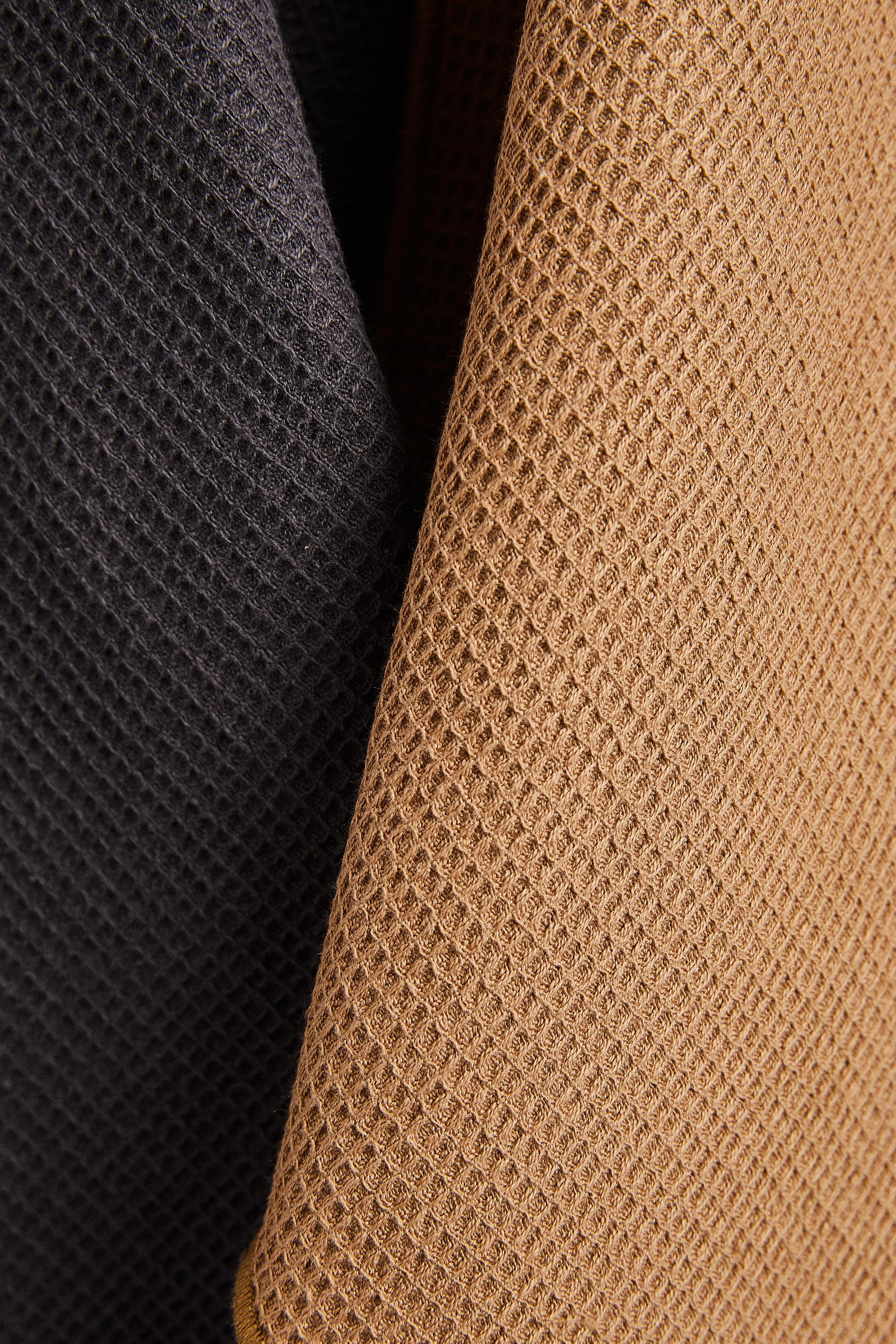 SET OF 3 WAFFLE-KNIT KITCHEN TOWELS (SET OF 3)